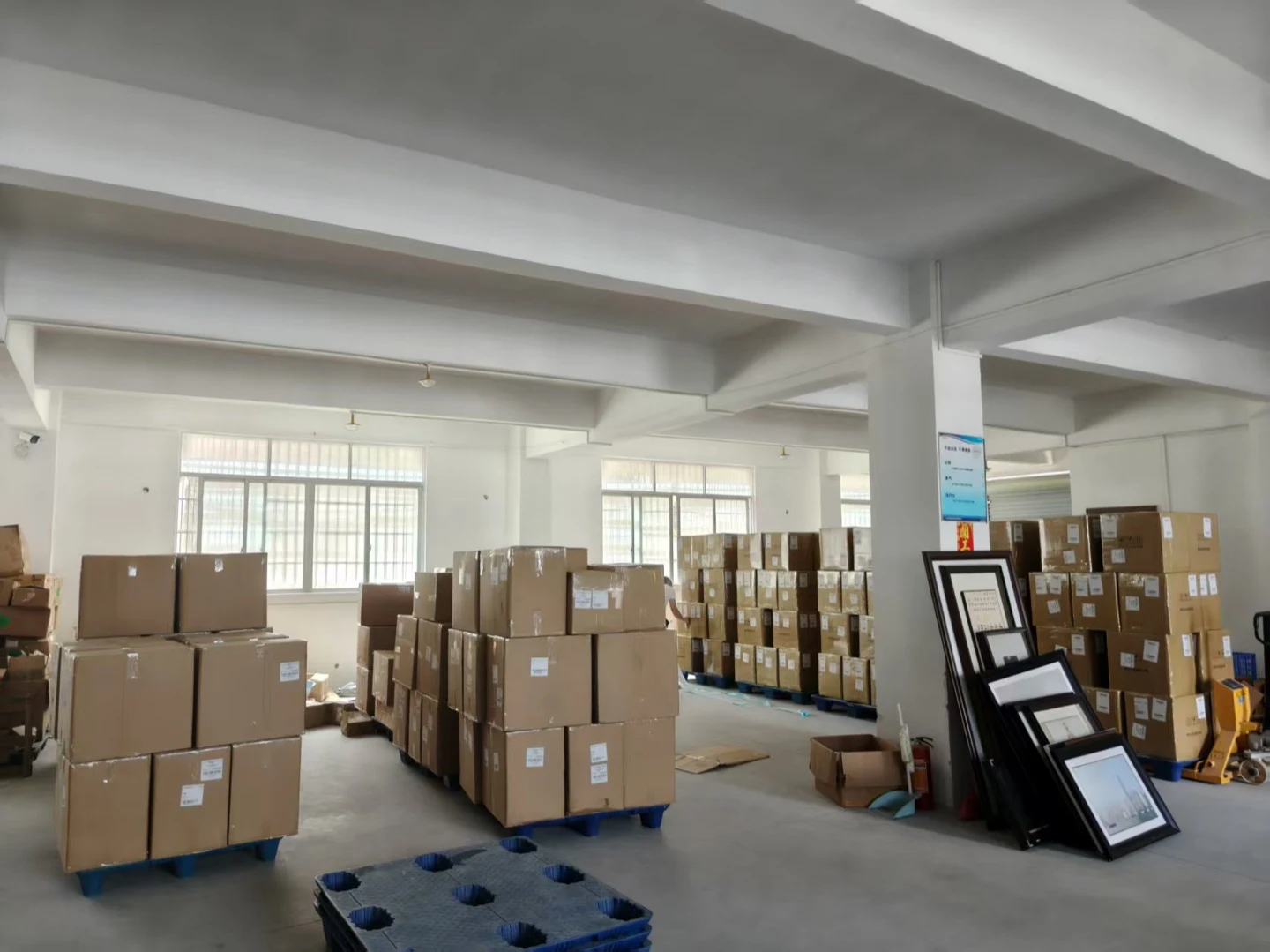 Parcels received and held in the China receiving area